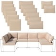 FKSLIFE Patio Furniture Replacement Cushions Outdoor Sectional Ratten