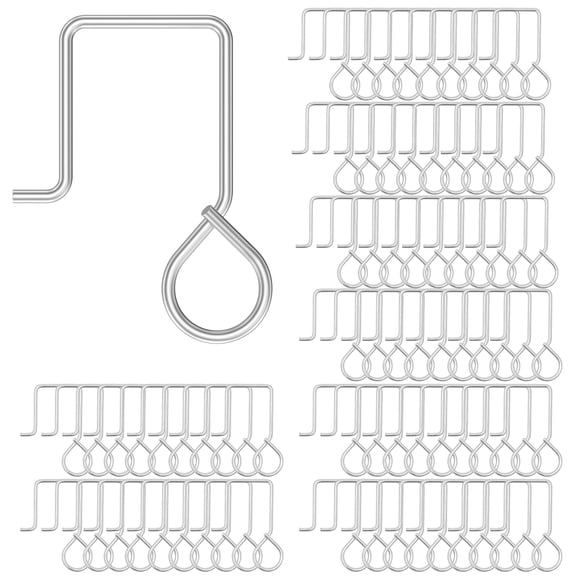 FKSZLL 100 Pcs Christmas Light Gutter Clip Stainless Steel Christmas Light Hanger Hook for Mesh Leaf Gutter Guard Weatherproof Xmas Clip for Outdoor Lamp Heavy Duty Metal Hook for Holiday