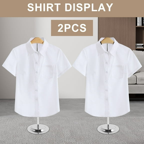 FKSZLL 2 Pcs Shirt Shoulder Stand Adjustable Shirt Display Stand Round Base Shirt Display Rack Multifunctional Shirt Hanger Display Flexible Shirt Display Rack for Shirts Jackets Dresses