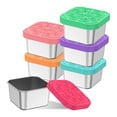 thumbnail image 1 of FKSZLL 6Pcs Stainless Steel Snack Container 60/180 ml Portable Small Metal Sauce Container with Silicone Lid Leakproof Food Condiment Box Dishwasher Safe for Picnic, 1 of 10