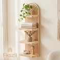 Photo inspiration: Fresh Look at Fkszll Boho Wall Shelf With Arched Wood Design Floating Shelf