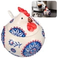 thumbnail image 1 of FKSZLL Ceramic Salt Cellar with Lid and Spoon 13 OZ Large Chicken Shape Salt Jar Holder for Counter Coffee Sugar Spice and Candy Container for Countertop,Blue, 1 of 10