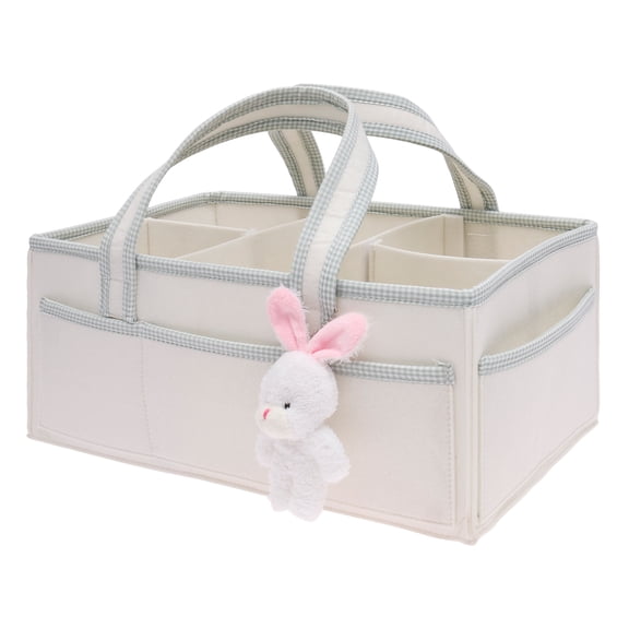 FKSZLL Nappy Caddy Baby Essentials for Newborn Baby Diaper Organizer Diaper Changing Organizer Portable Nursery Storage Basket with 5 Compartments
