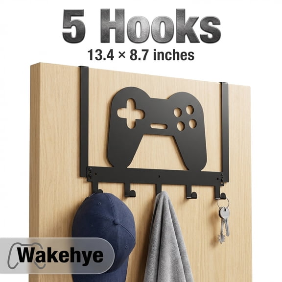 FKSZLL Over The Door Hook, Game Controller Style Wall Mount Rack Holder Gamer Bedroom Decor for Hanging Towel Coat Key Hat