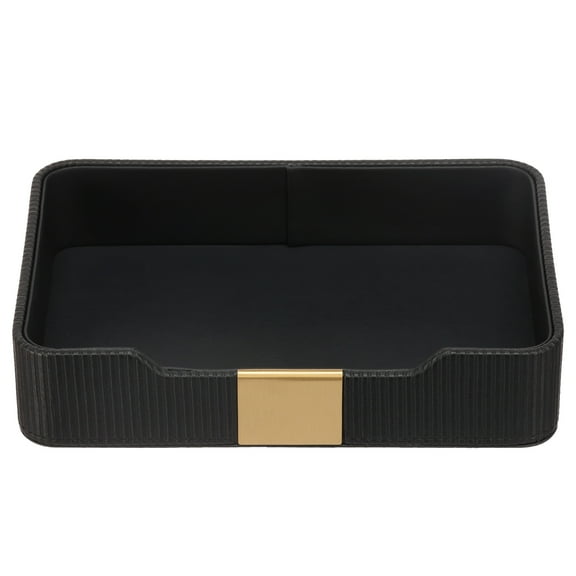 FKSZLL PU Leather Tray Desktop Storage Catchall Organizer Decorative Tray Fashionable Entryway Caddy Tray for Key Watch Wallet Phone