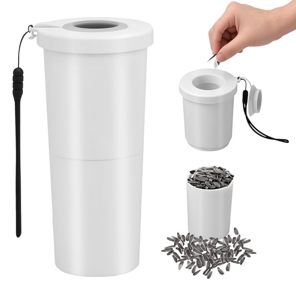 FKSZLL Portable Sunflower Seed Cup with Seed Organizer and Shell Storage Snack Spit Cup for Outdoor in Car Travel and Sports Game Work with Pistachio Present