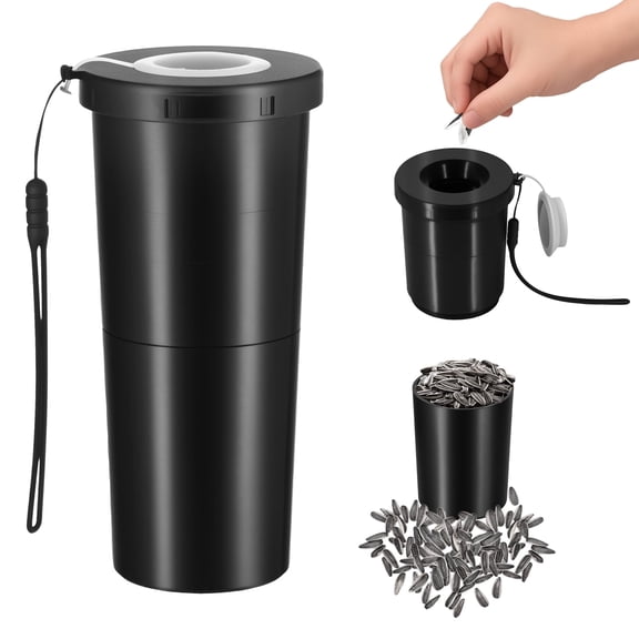 FKSZLL Portable Sunflower Seed Cup with Seed Organizer and Shell Storage Snack Spit Cup for Outdoor in Car Travel and Sports Game Work with Pistachio Present