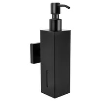 FKSZLL Soap Dispenser Wall Mounted Hand Shampoo Dispenser for Bathroom Matte Black Stainless Steel Soap Dispenser with Screw Shower for Home Bathroom Kitchen