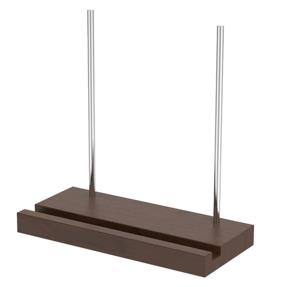 FKSZLL Vinyl Record Holder Now Playing Record Stand Solid Wood for Tabletop Single Album Display and Storage Present for Vinyl Player Accessories Lover, Brown