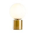 thumbnail image 1 of FL 11 Inch Modern Gold Globe Table Desk Lamp,Vintage Mid Century Round Table Lamp with White Glass Shade Metal Base for Bedroom Bedside Lamp Living Room End Table, 1 of 7