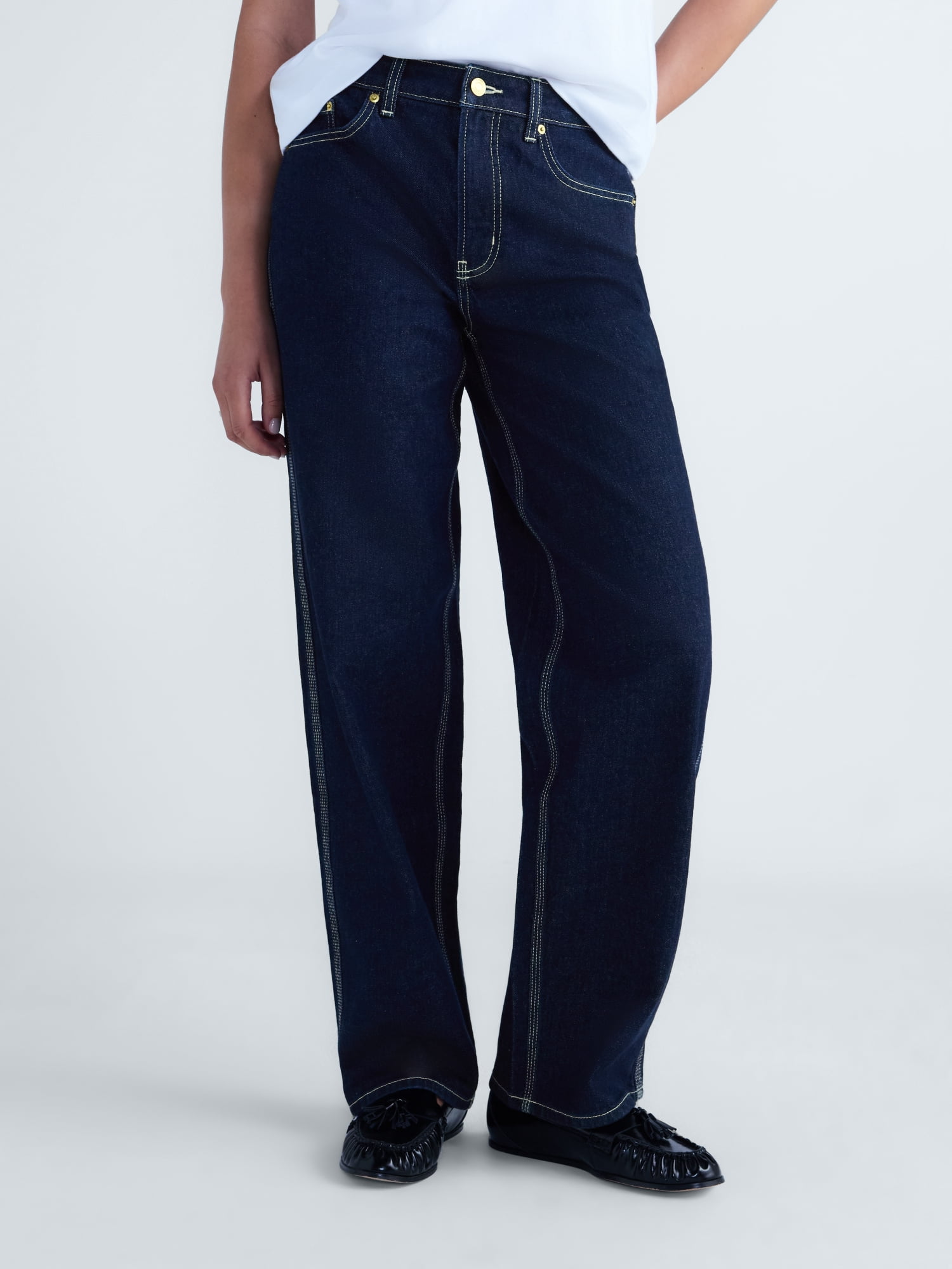 Free Assembly Women's and Women's Plus Midrise Boyfriend Jeans, 30" Inseam, Sizes 0-26W