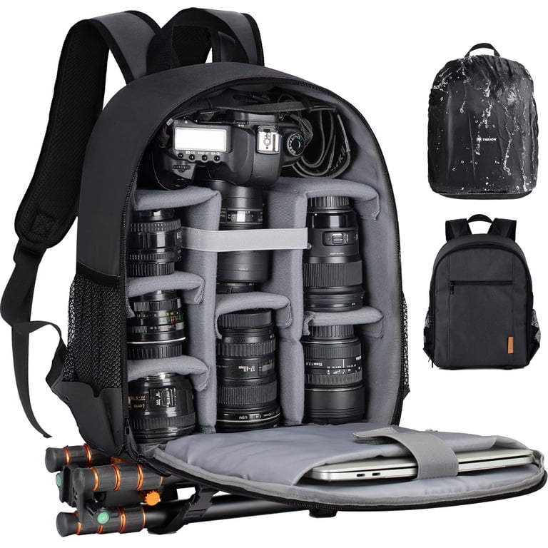 acuvar dslr camera backpack with rain cover Acuvar BPACK03 Padded Backpack Customizable Interior Padding R