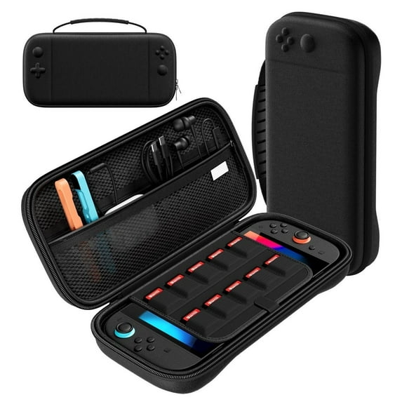 FL Carrying Case for Nintendo Switch 2 , Slim Hard Travel Case for Switch 2 Console & Accessories, Lightweight Ballistic Nylon Shell, 10 Game Slots, Soft Lining