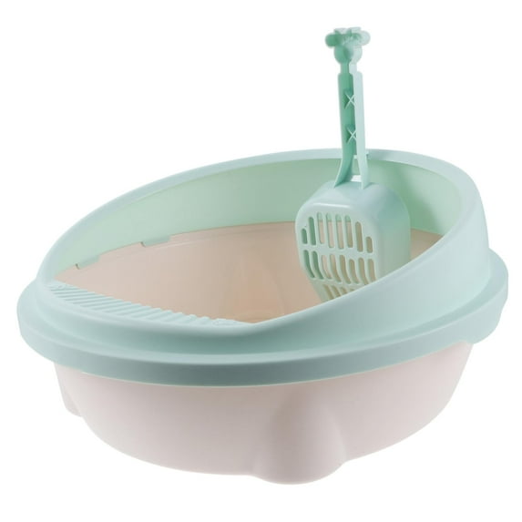 FL Cat Litter Box Pee Splash Guard High-Side Litter Box Kitten Litter Box Pet Toilet Storage