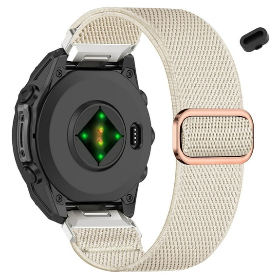 FL Elastic Nylon 22mm Quick Fit Watchband Compatible with Garmin Fenix 8 47mm/Forerunner 965/970/Instinct 1/2/3 45mm Solar,Soft Adjustable Sport Strap for Fenix 7 Pro/7/6 Pro/6/5 plus/5