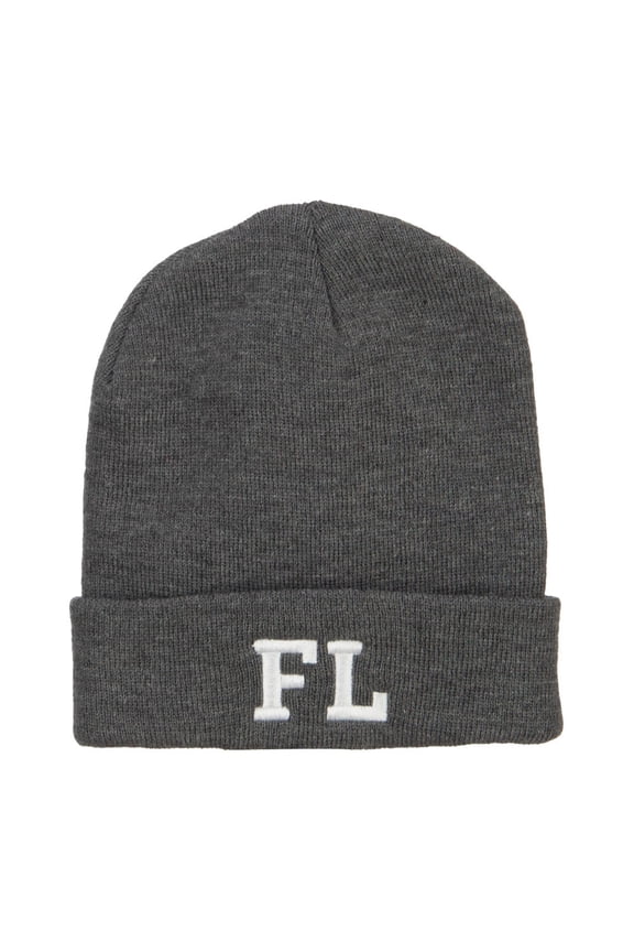 FL Florida State Embroidered Cuff Beanie - Dk Grey OSFM