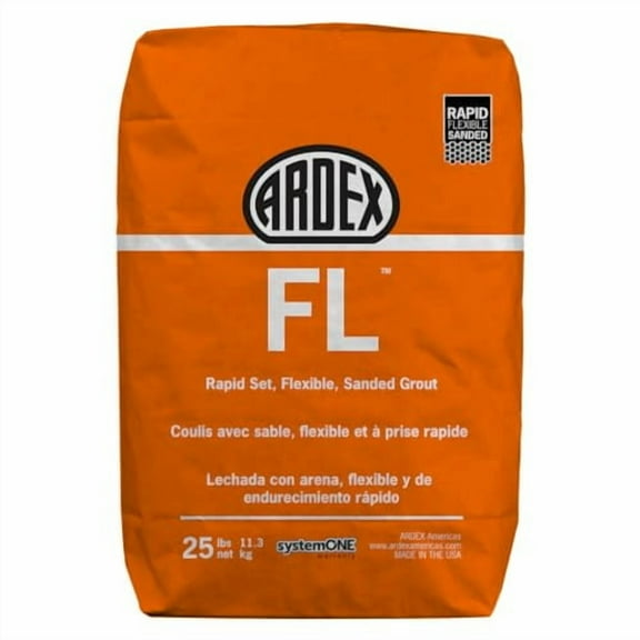FL Rapid Set Flexible High-Performance Sanded Grout, 25 lbs Bag, Fast-Drying, Stain-Resistant, Polymer-Modified, for Interior and Exterior Use, Charcoal DUST - 23$$Tools & Hardware Other