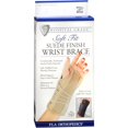 thumbnail image 1 of FLA Soft Fit Suede Finish Wrist Brace, Beige, Left, Small, 4.5"-5.5", 1 of 3
