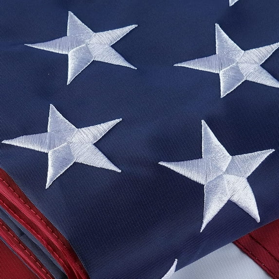 FLAGWIN 4x6 American Flag for Outside - Heavy Duty US Flag with Embroidered Stars and Stripes - Outdoor U.S. Flag for High Wind