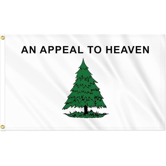 FLAGWIN An Appeal To Heaven Flag Double Sided 3x5 FT Pine Tree Flag with Brass Grommets and Strips, Liberty Tree American Flags for Outdoor Banner Decoration