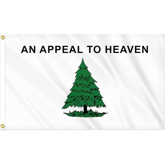 FLAGWIN an Appeal To Heaven Flag Double Sided 3x5 FT Pine Tree Flag with Brass Grommets and Strips, Liberty Tree American Flags for Outdoor Banner Decoration