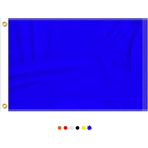 FLAGWIN Blue Blank Flag 12x18 Inches Heavy Duty Polyester Outdoor Decoration with Brass Grommets