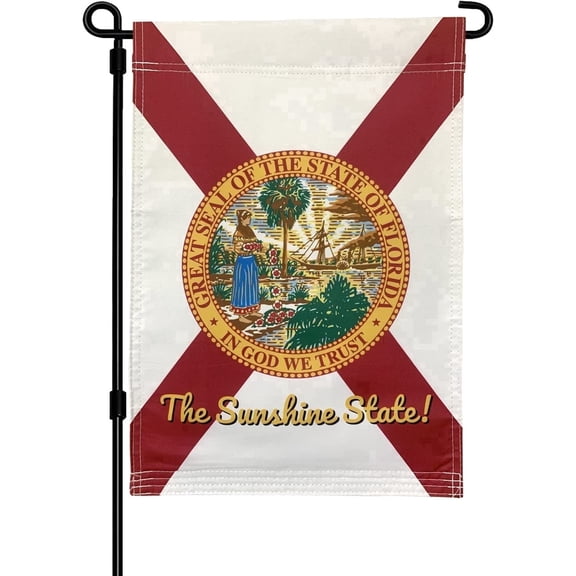 FLAGWIN Florida Flag Garden Flags 12x18 Inches Double Side The Sunshine State Garden Yard Flag Outdoor Decoration Welcome House Home Banner