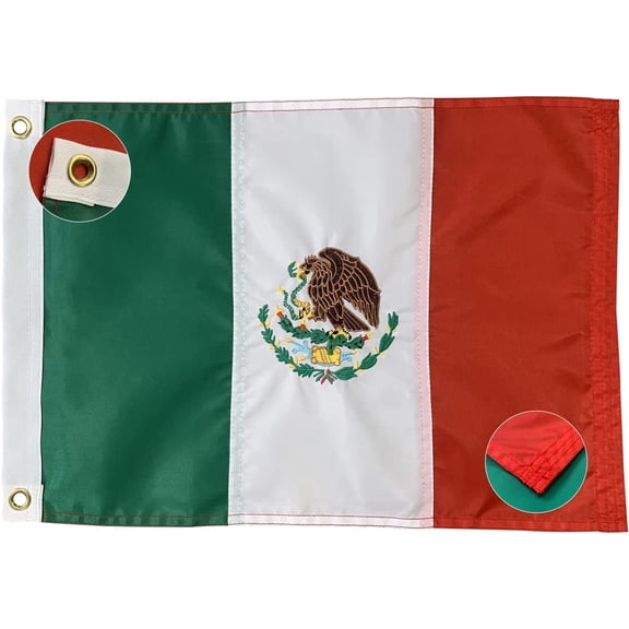 FLAGWIN Mexico Flag 4x6 FT Heavy Duty Nylon Outdoor Decorative Banner with Brass Grommets for Patio Garden