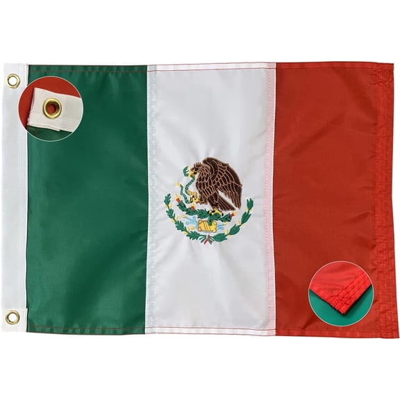 FLAGWIN Mexico Flag 4x6 FT Heavy Duty Nylon Outdoor Decorative Banner with Brass Grommets for Patio Garden