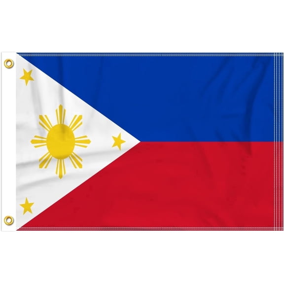 FLAGWIN Philippines Flag 12x18 Inch Heavy Duty Nylon Outdoor Decorative Banner with Brass Grommets for Boat