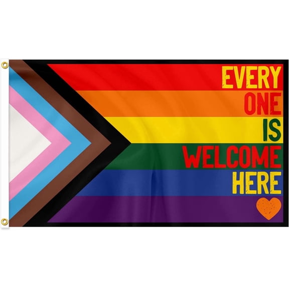 FLAGWIN Pride Flag 3x5 Feet Heavy Duty Polyester Outdoor Decorative Banner with Brass Grommets for Patio Garden