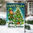 thumbnail image 1 of FLAGWIX Irish Christmas Leprechaun Shamrock Christmas Tree Irish You A Merry Christmas Flag MLN4243F Garden Flag 11.5" x 17.5" - Decorative Indoor Outdoor Flag, 1 of 5