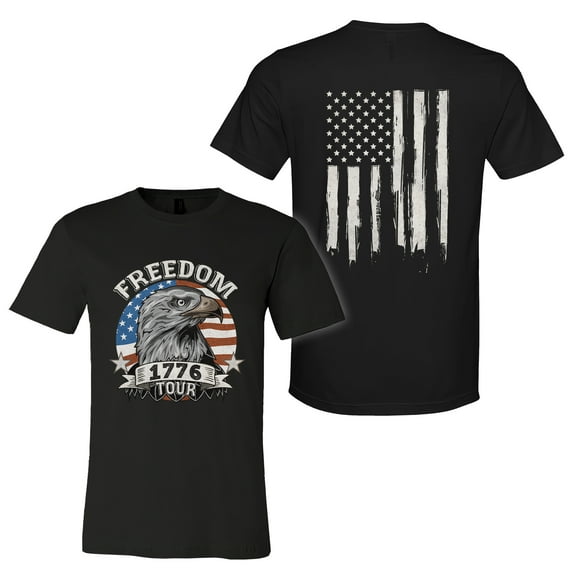 FLAGWIX Patriotic American Gifts For Men - Freedom Tour 1776, 4th Of July Gifts - Mens Shirts