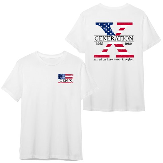 FLAGWIX Patriotic American Gifts - Generation X 1965-1980, Independence Day, 4th Of July Gifts - Mens Shirts