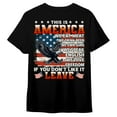 thumbnail image 1 of FLAGWIX Retro American Flag US Veteran Shirt, This Is A America, If You Don't Like It LEAVE HTT91HVN, 1 of 6