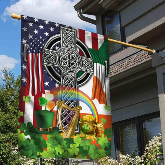 FLAGWIX St Patrick's Day Flag - Irish American Flag DDH3131F - House Flag (29.5" x 39.5")