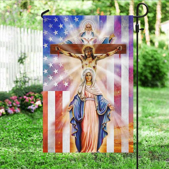 FLAGWIX The Holy Family American Flag DBD3138F - Garden Flag (11.5" x 17.5")