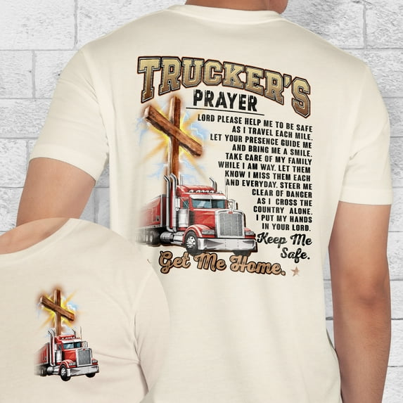 FLAGWIX Trucker's Prayer Keep Me Safe Get Me Home T-Shirt MLN3148TS T-shirt Gift for Dad, Grandpa,...