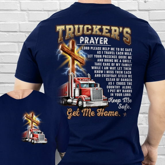 FLAGWIX Trucker's Prayer Keep Me Safe Get Me Home T-Shirt MLN3148TS T-shirt Gift for Dad, Grandpa,...