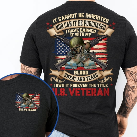 FLAGWIX Veteran, I Own It Forever The Title U.S. Veteran T-Shirt TPT2338TS - Father's Day, Christmas Gifts For Men, Husband Gifts