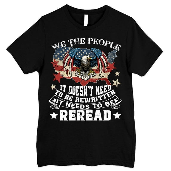 FLAGWIX Vintage 4th of July, 1776 Shirt, We The People It Doesn't Need To Be Rewritten It Needs To Be Reread T-shirt HTT110HVN