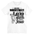 thumbnail image 1 of FLAGWIX Vintage Men Bible, Christian Gift, Never Underestimate an Old Man Who Believes in God T-shirt HTT102HVN, 1 of 6