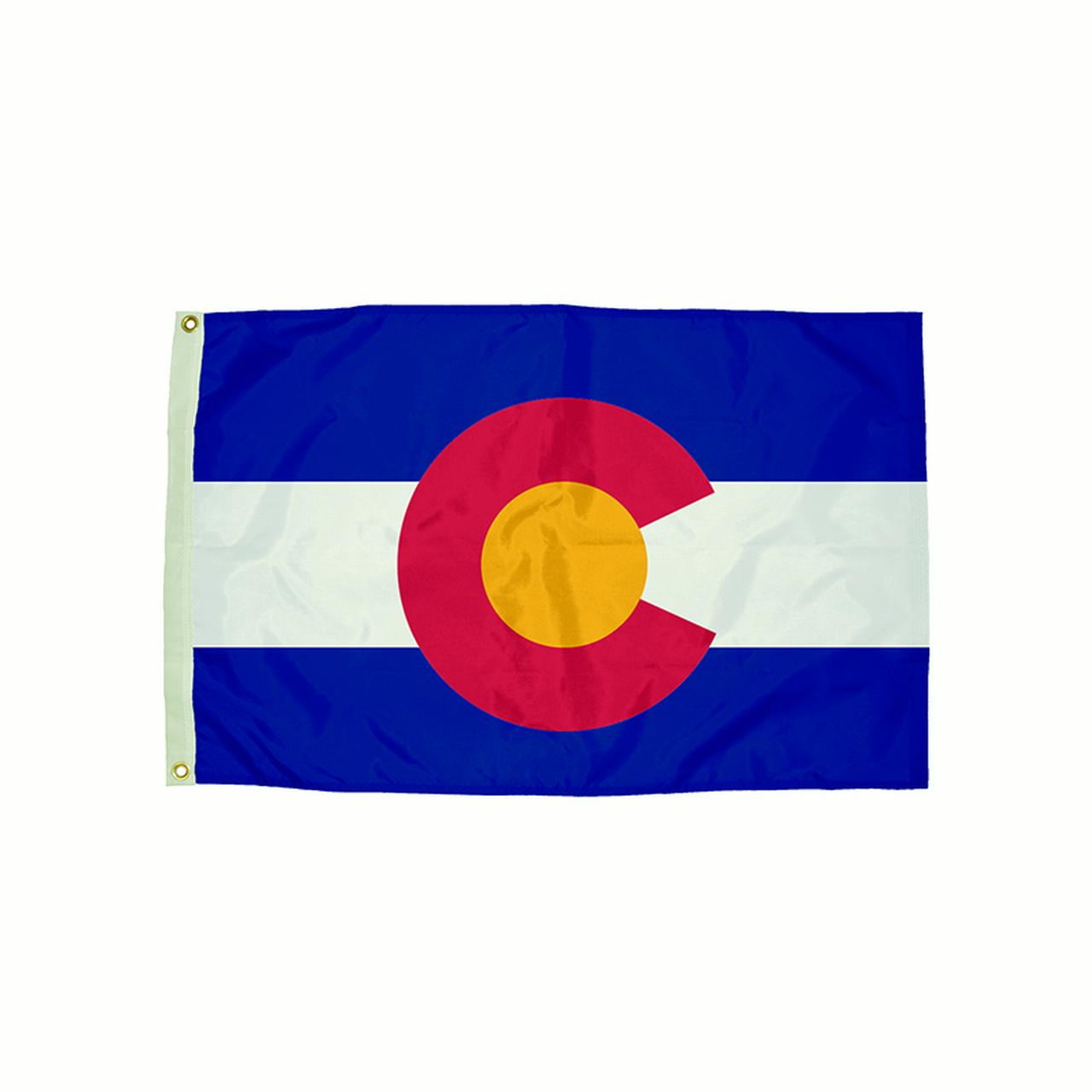 Durawavez Nylon Colorado Flag with Brass Grommets, 3ft x 5ft