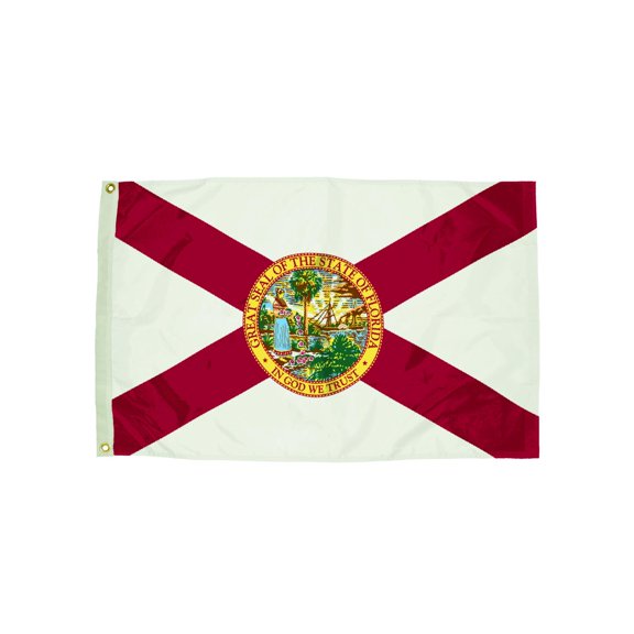 3x5' Nylon Florida Flag Heading & Grommets