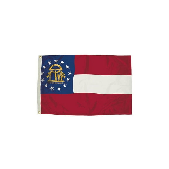 FLAGZONE LLC 3X5 NYLON GEORGIA FLAG HEADING & GROMMETS