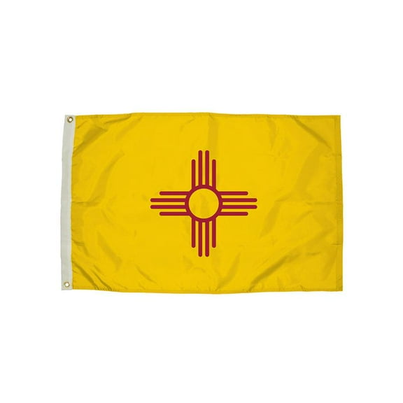 FLAGZONE LLC 3X5 NYLON NEW MEXICO FLAG HEADING & GROMMETS