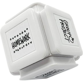 FLAIRZON Self-Inking Teacher Stamp Set with Multiple Messages,6-in-1 Cube Stamp