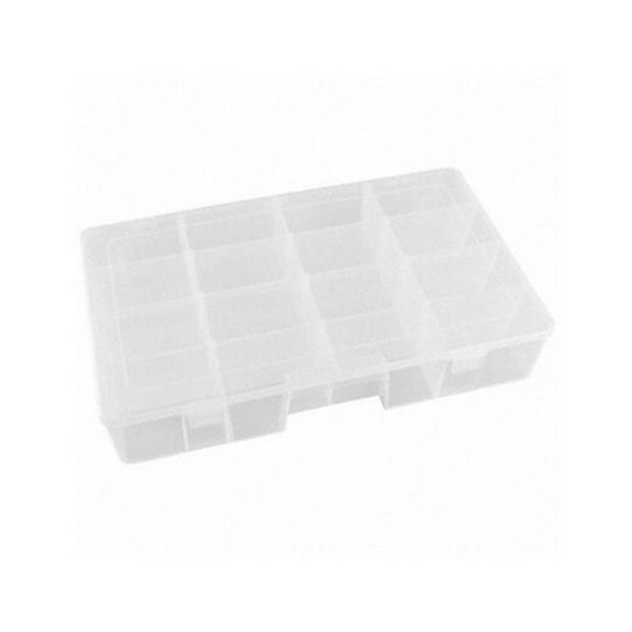 FLAMBEAU Adjustable Compartment Box,Translucent T7004