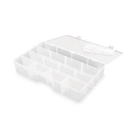 FLAMBEAU Adjustable Compartment Box,Translucent T7004