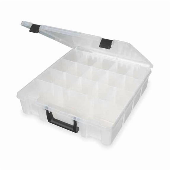 FLAMBEAU Adjustable Compartment Box,Translucent T9007
